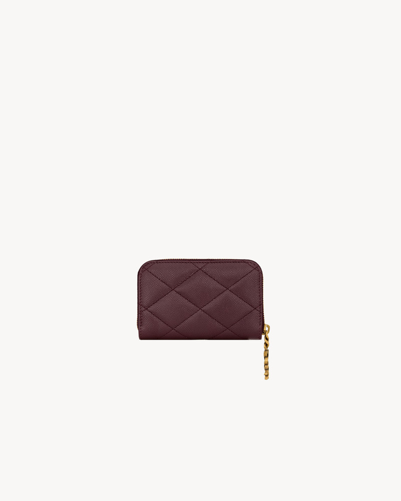 SAINT LAURENT CASSANDRE BIJOU CHANGE PURSE IN GRAIN DE POUDRE LEATHER outlook