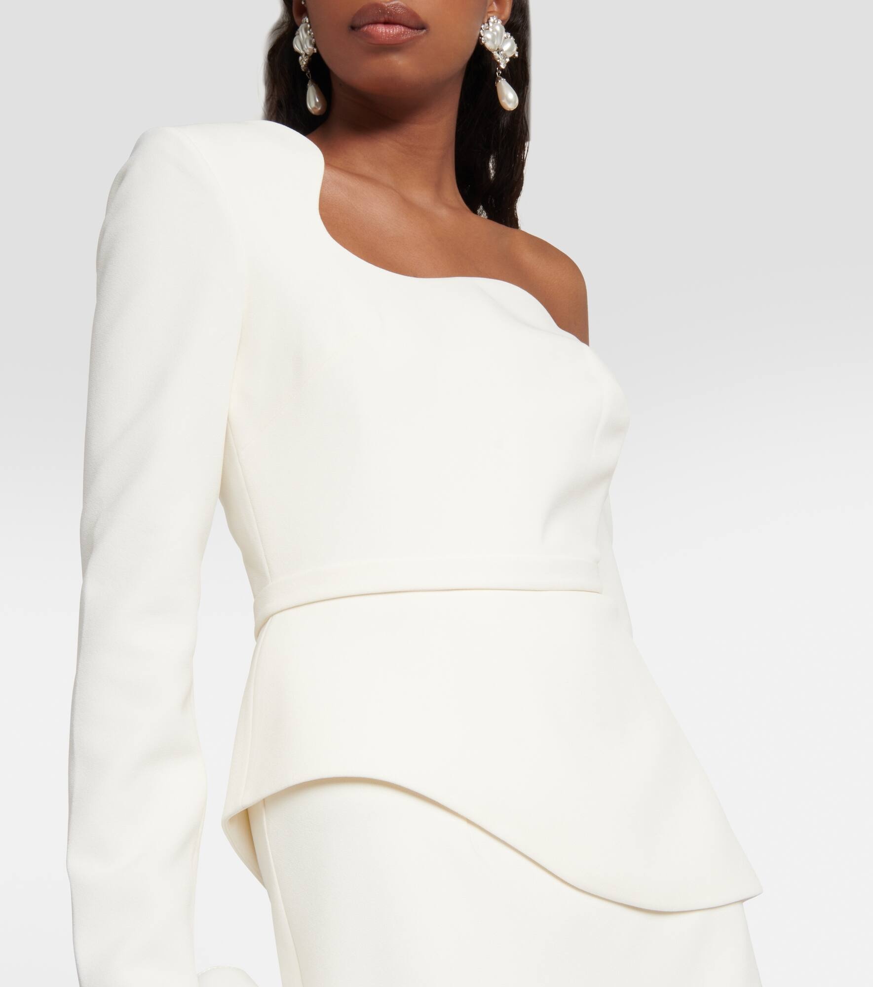 Bridal asymmetric midi dress - 4