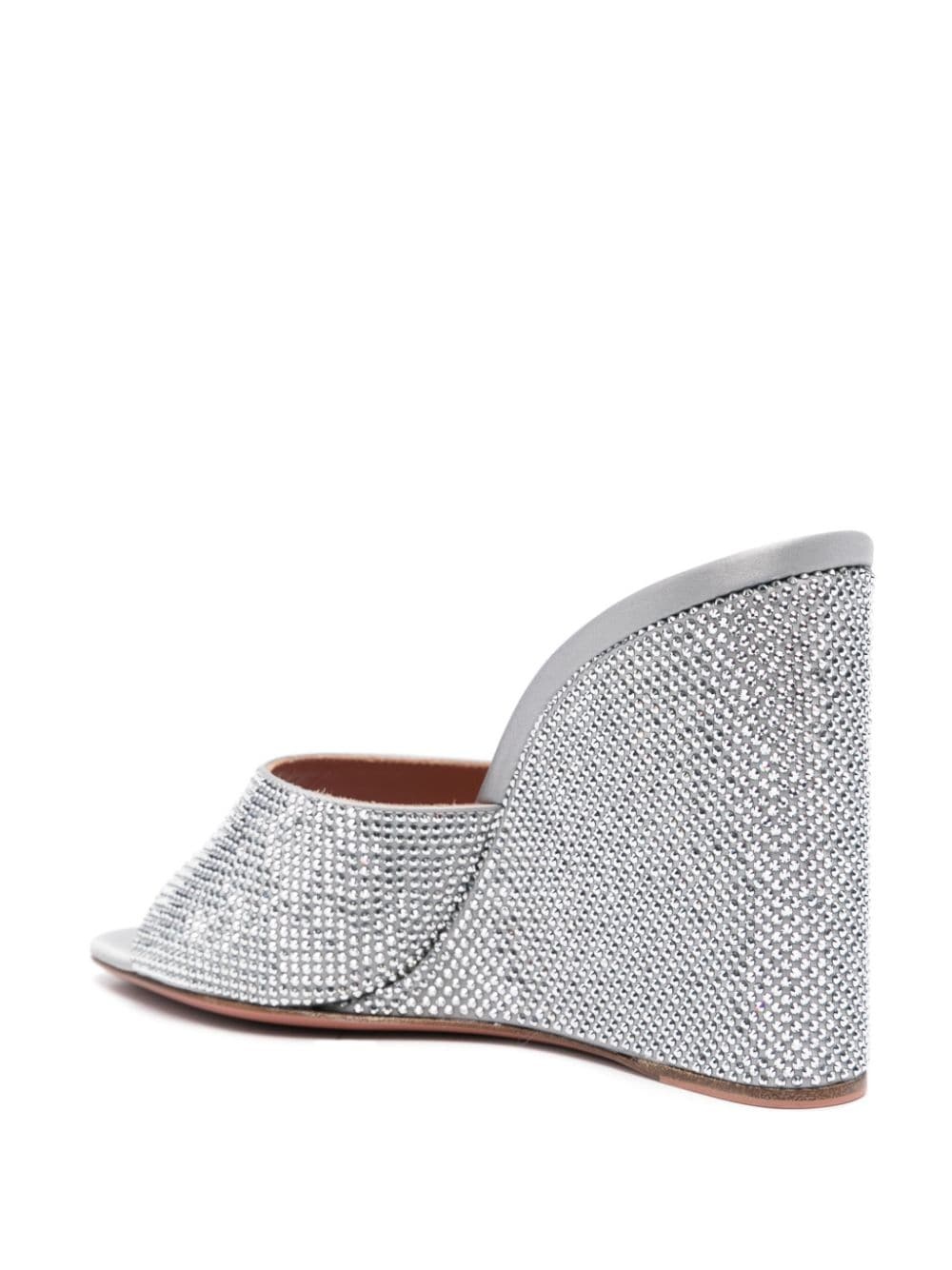 Lupita crystal-embellished wedge mules - 3