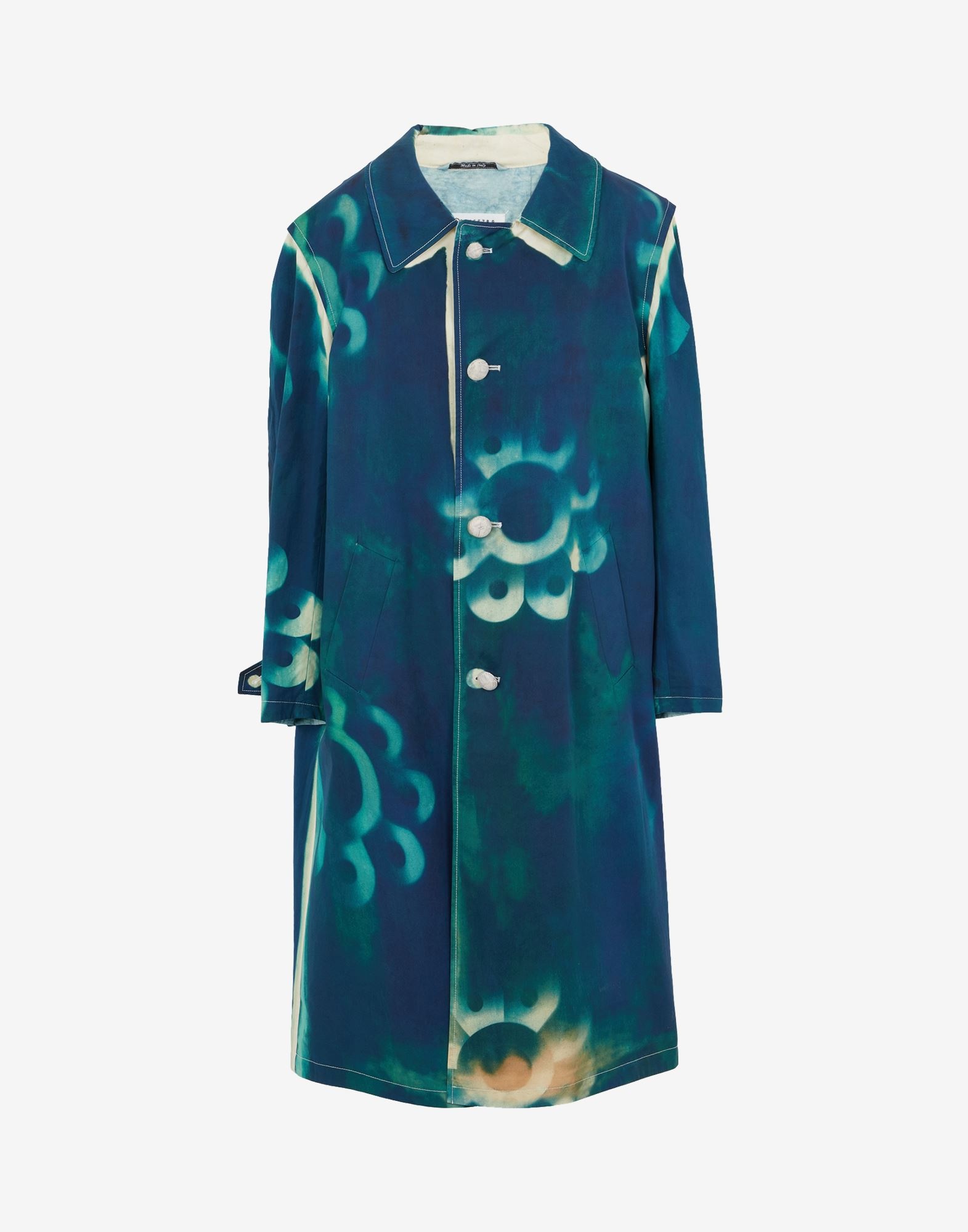 Floreal Cyanotype Canvas Coat - 1