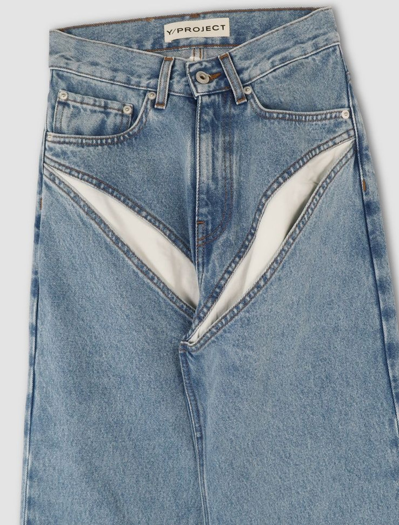 Y/Project Jeans Evergreen cut out outlook