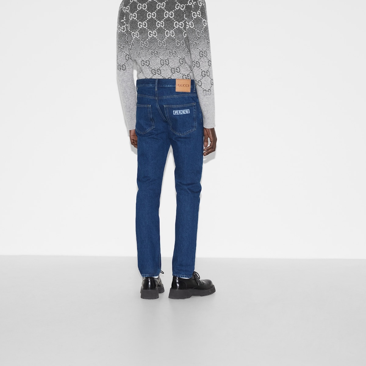Tapered denim pant with Web - 4