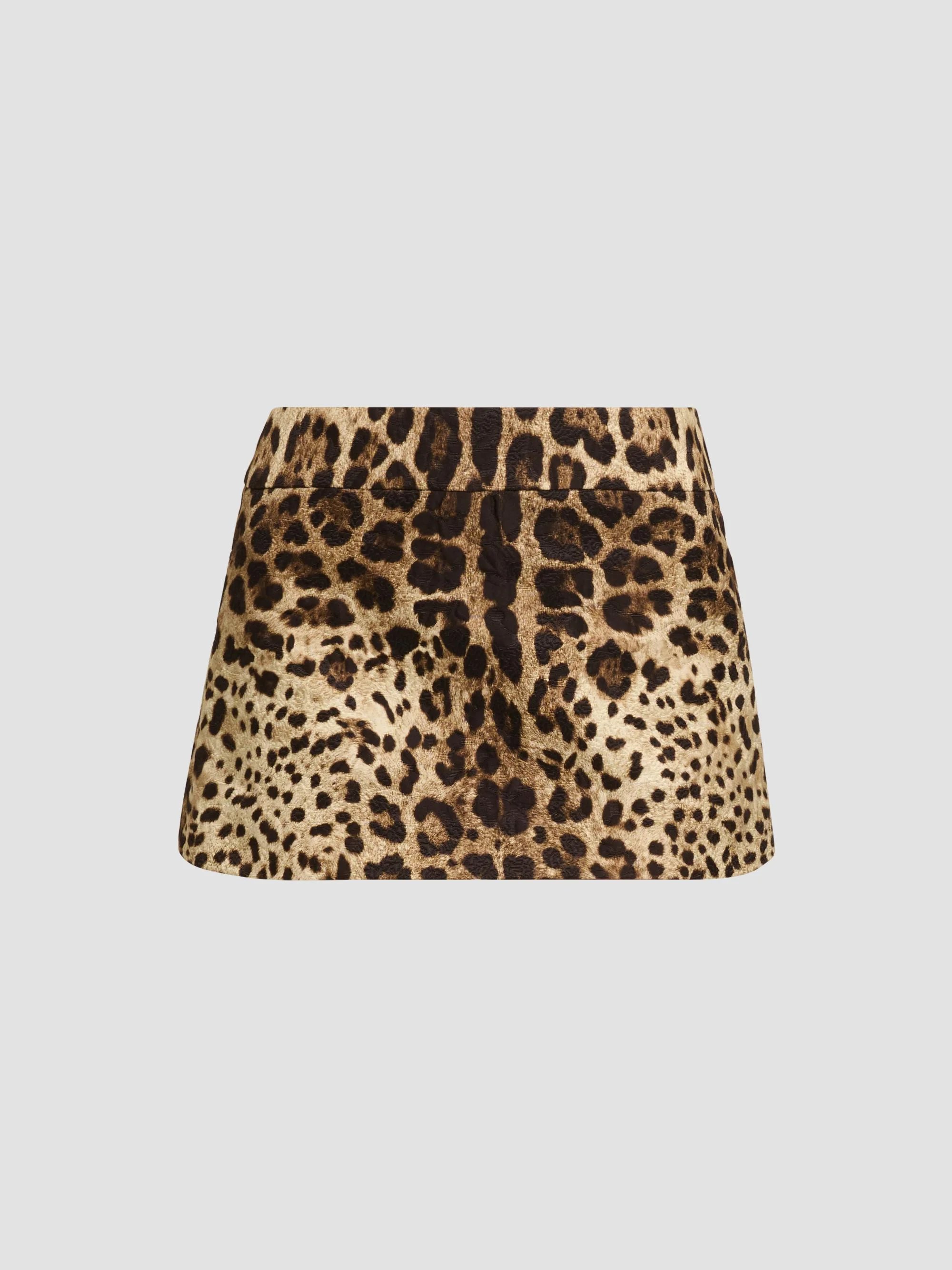 Women's Leopard-Print Cotton-Blend Mini Skirt - Leo New - 1