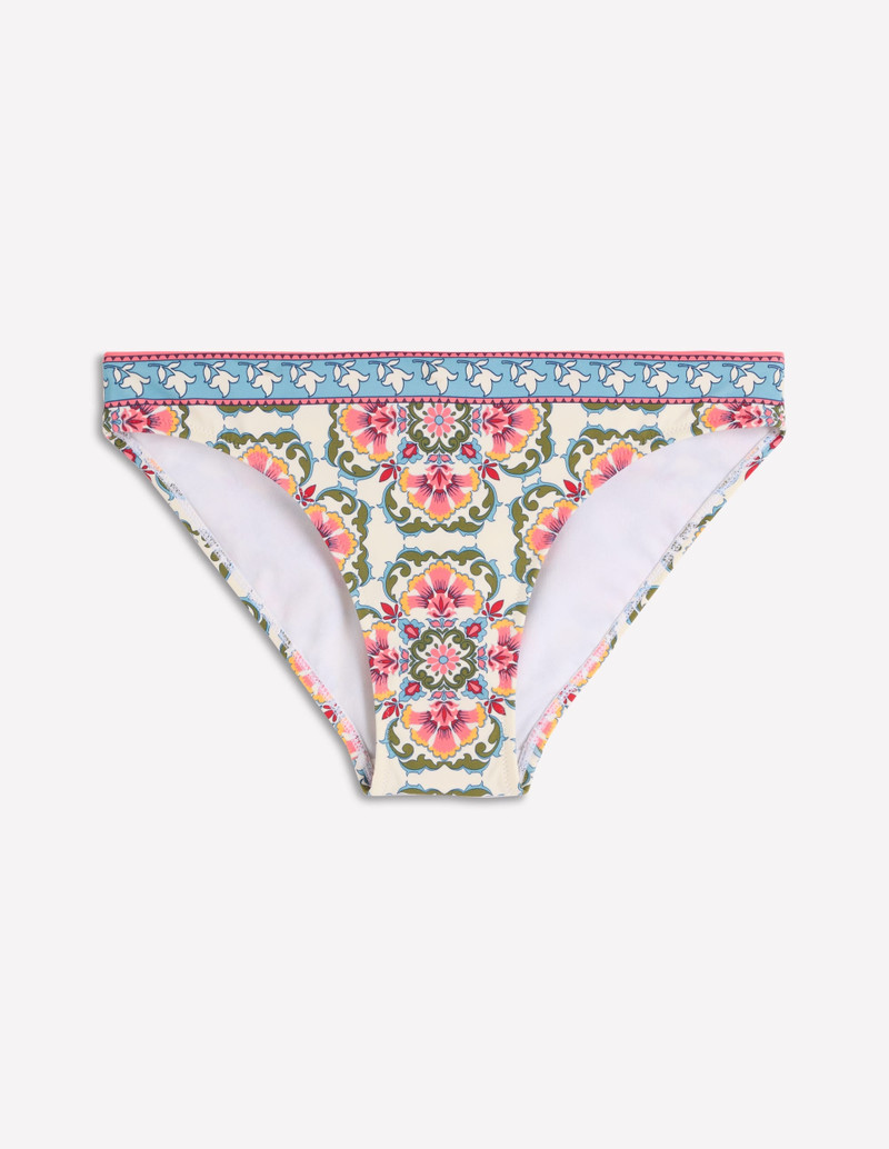 Classic Bikini Bottoms-Pink, Ornamental Trellis - 1