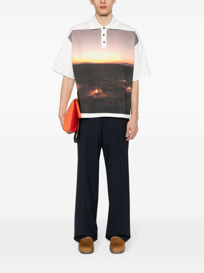 MSGM pressed-crease straight trousers outlook
