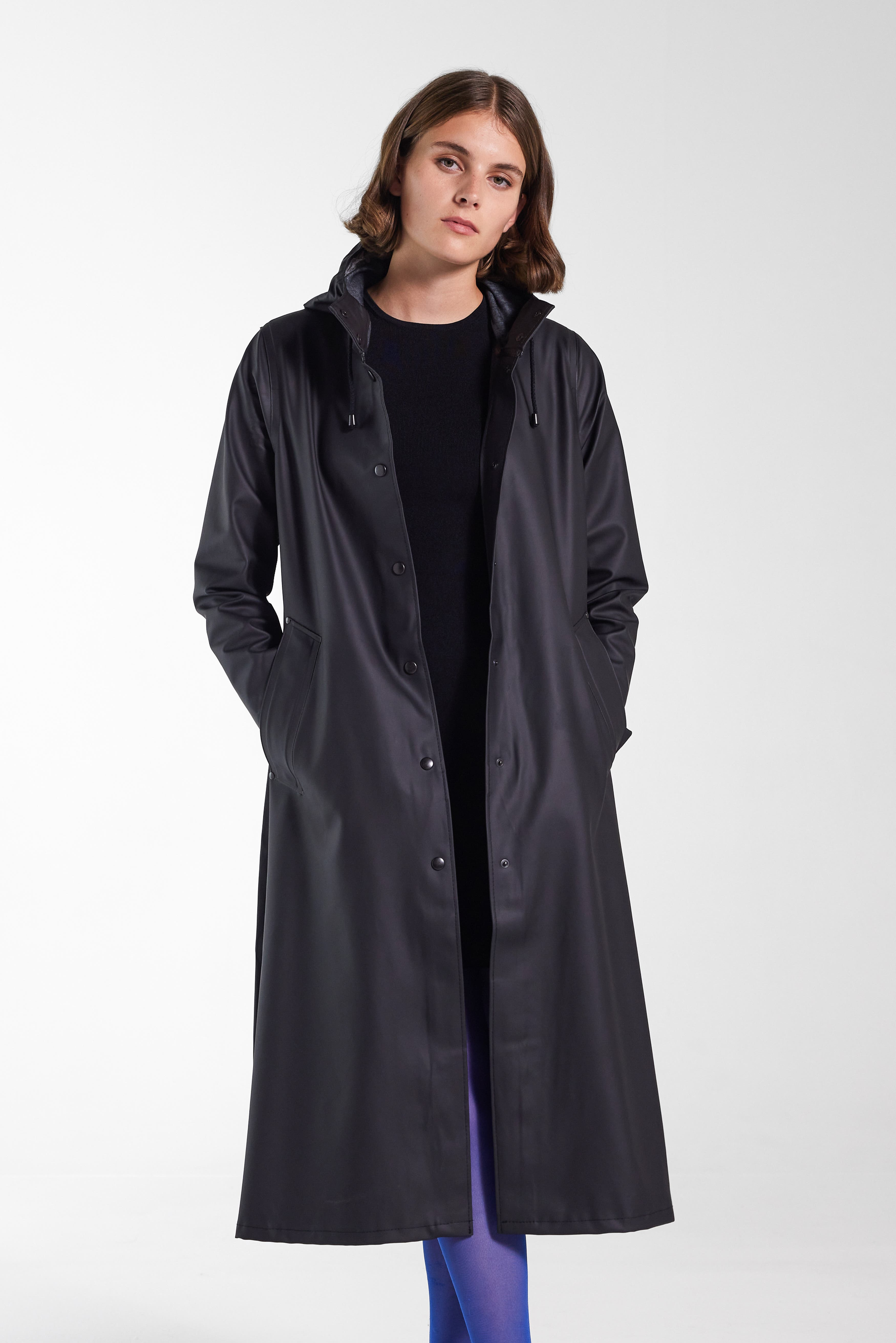 Stutterheim Mosebacke Long Raincoat in Black at Nordstrom - 7