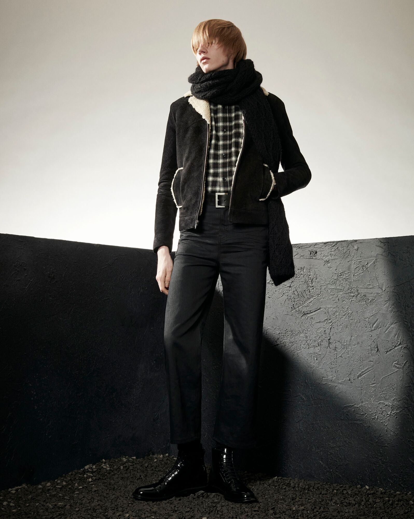check overshirt in wool - 2