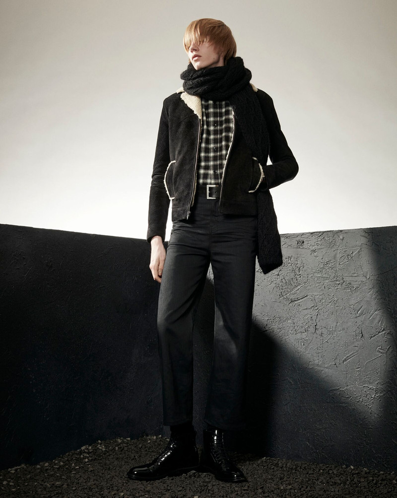 SAINT LAURENT check overshirt in wool outlook