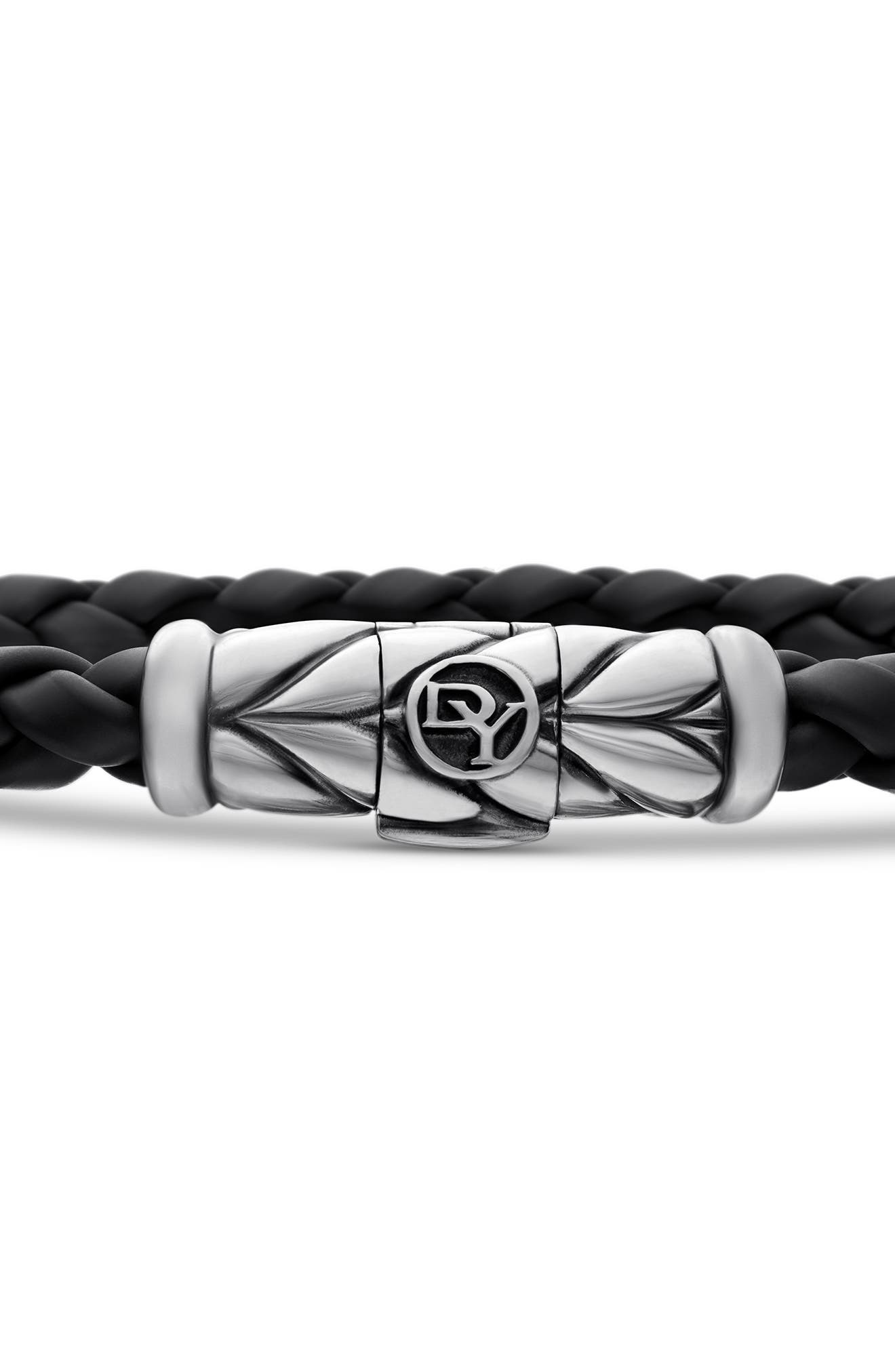 David Yurman Chevron Braided Rubber Bracelet in Black at Nordstrom - 4