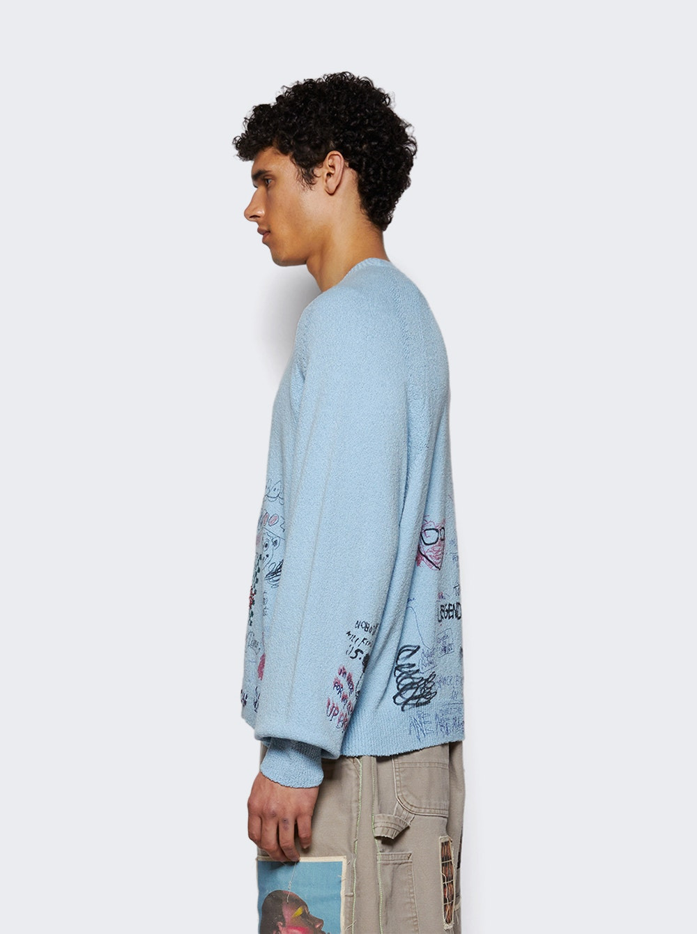 Booze Crooze Knit Sweater Blue - 3
