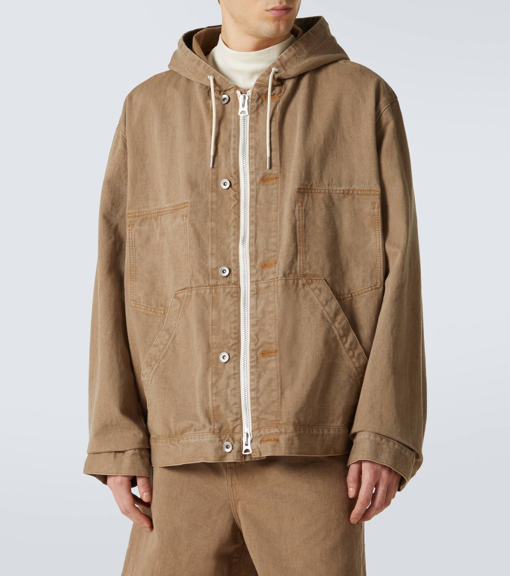Hooded denim jacket - 3