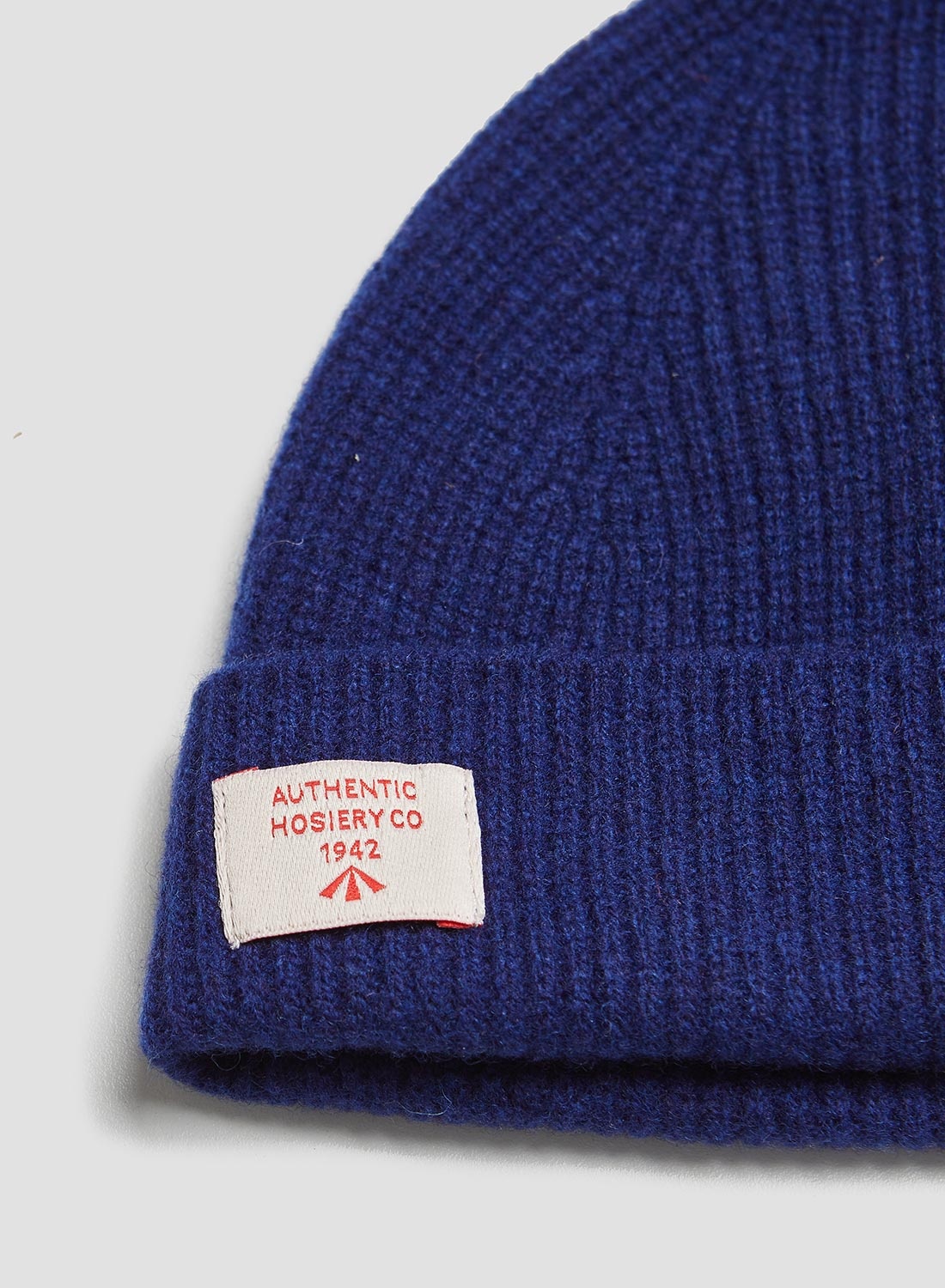 Lambswool Beanie in Cobalt Blue - 2