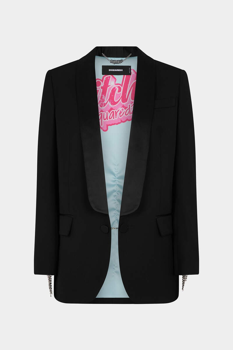 CRYSTAL FRINGED BLAZER - 1