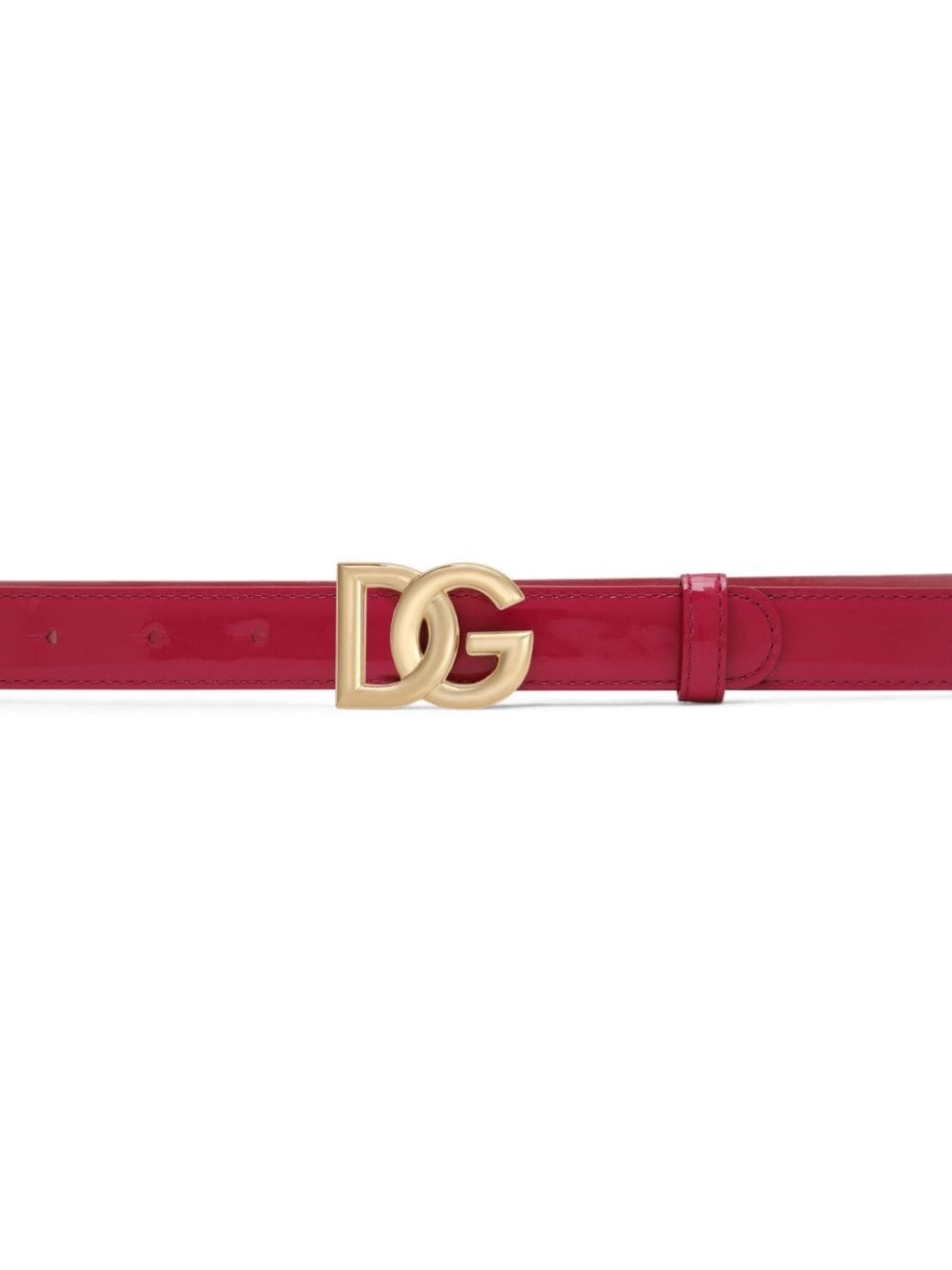 logo-buckle leather belt - 3