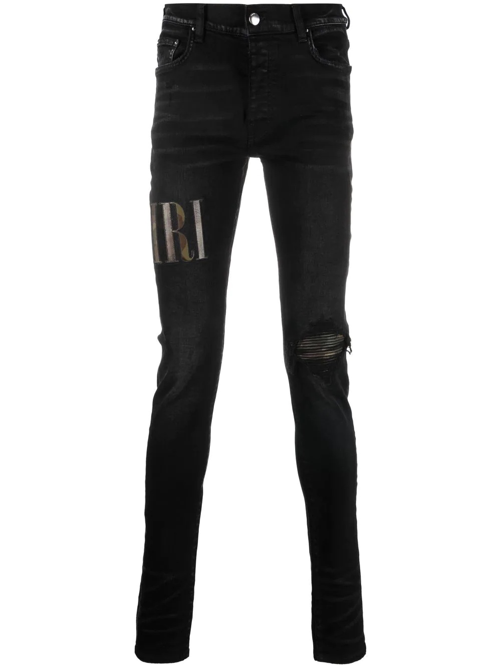 distressed skinny jeans - 1