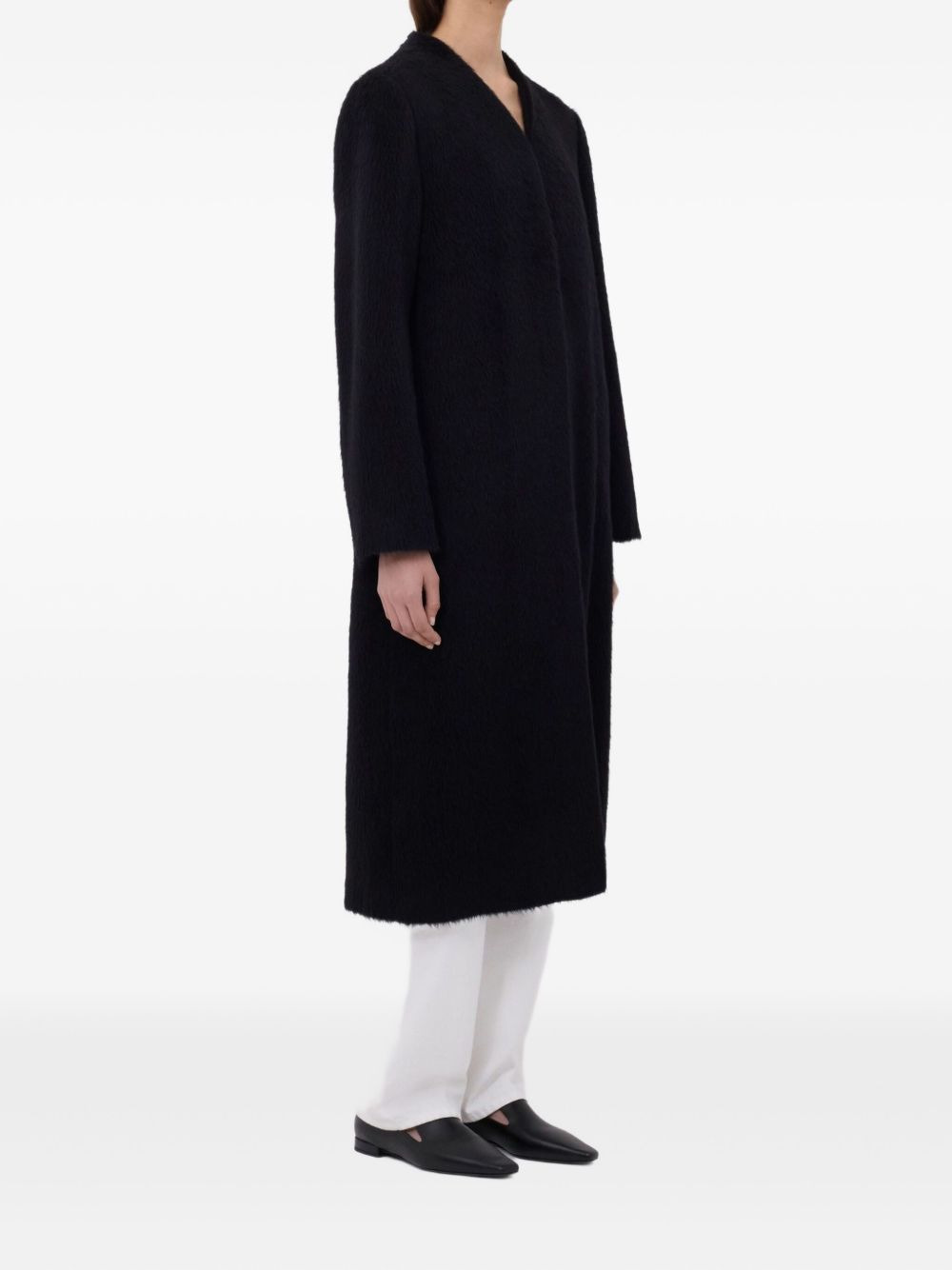 VOSS V-neck structured-shoulder coat - 3