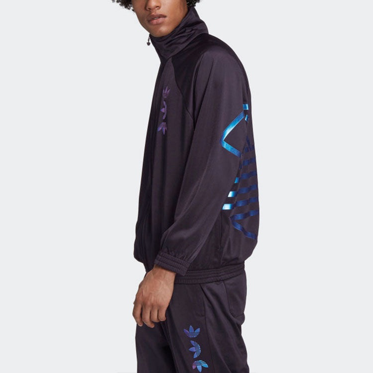 adidas originals Zeno Track Jacket Back Logo Printing Black FS7333 - 6