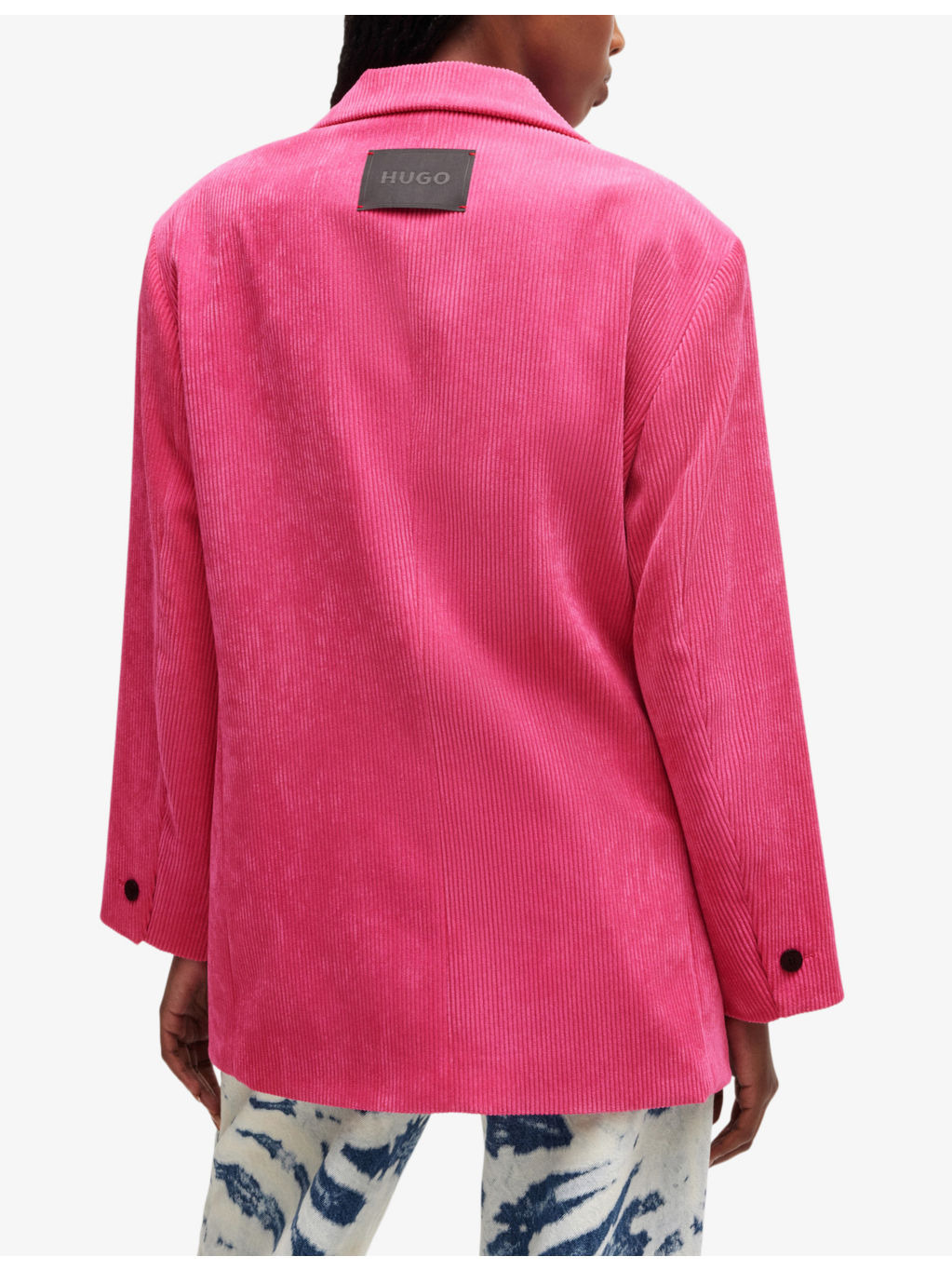 Regular-fit single-breasted stretch-corduroy jacket - 4