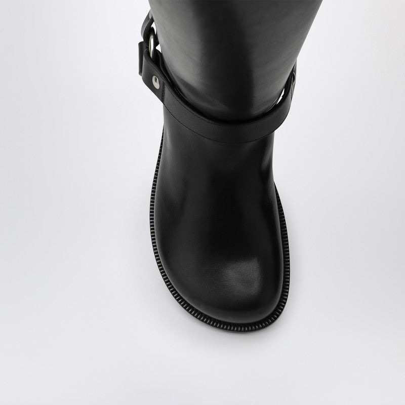 Loewe Campo Biker High Boot In Black Calfskin Leather Women - 3