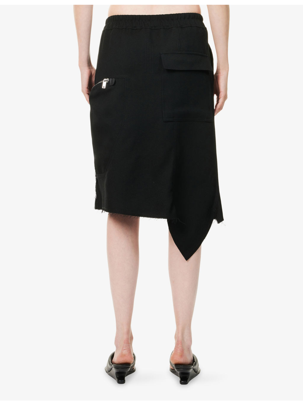 Dracca Asymmetric Wool Midi Skirt - 4