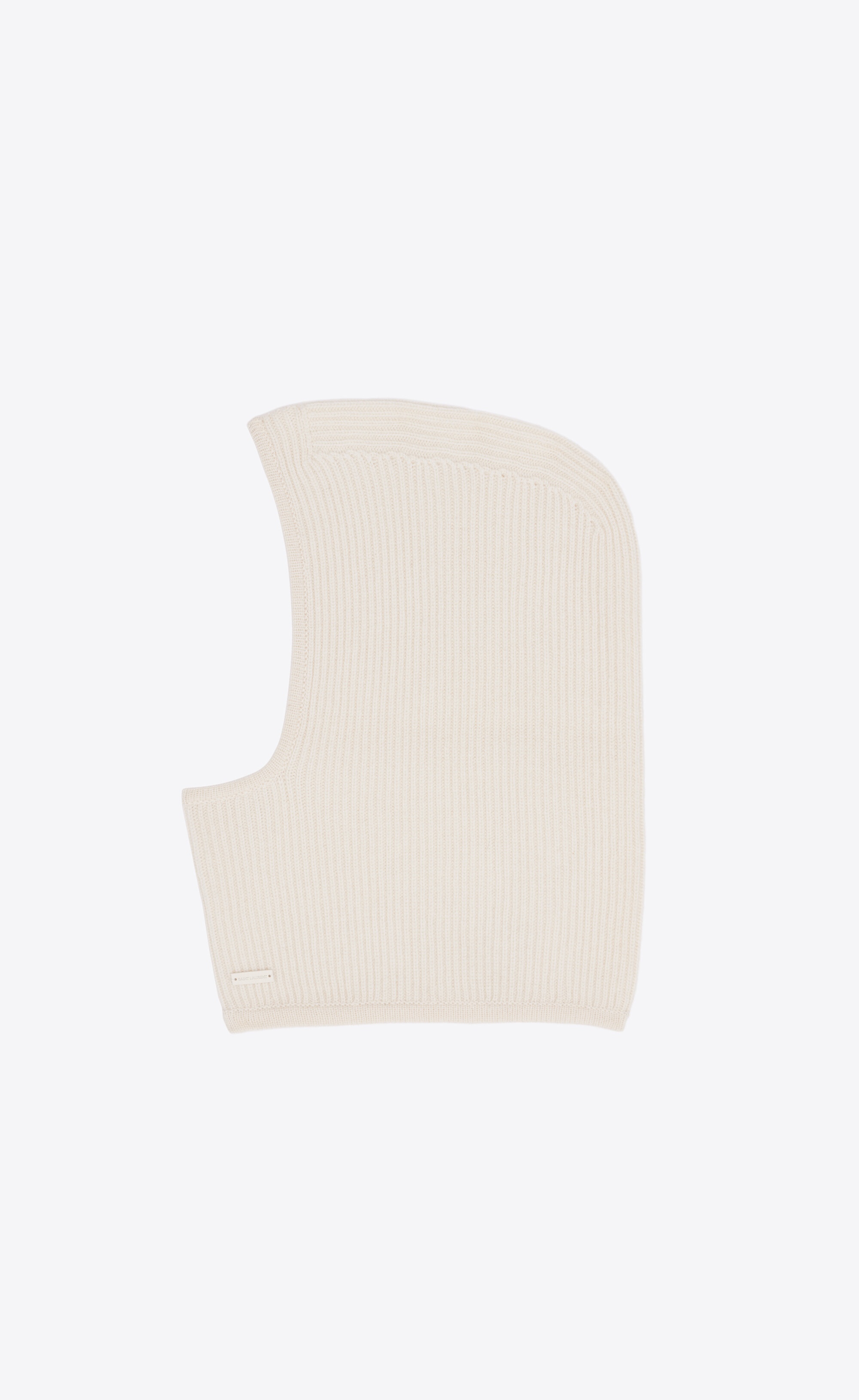 ribbed balaclava in cashmere - 1