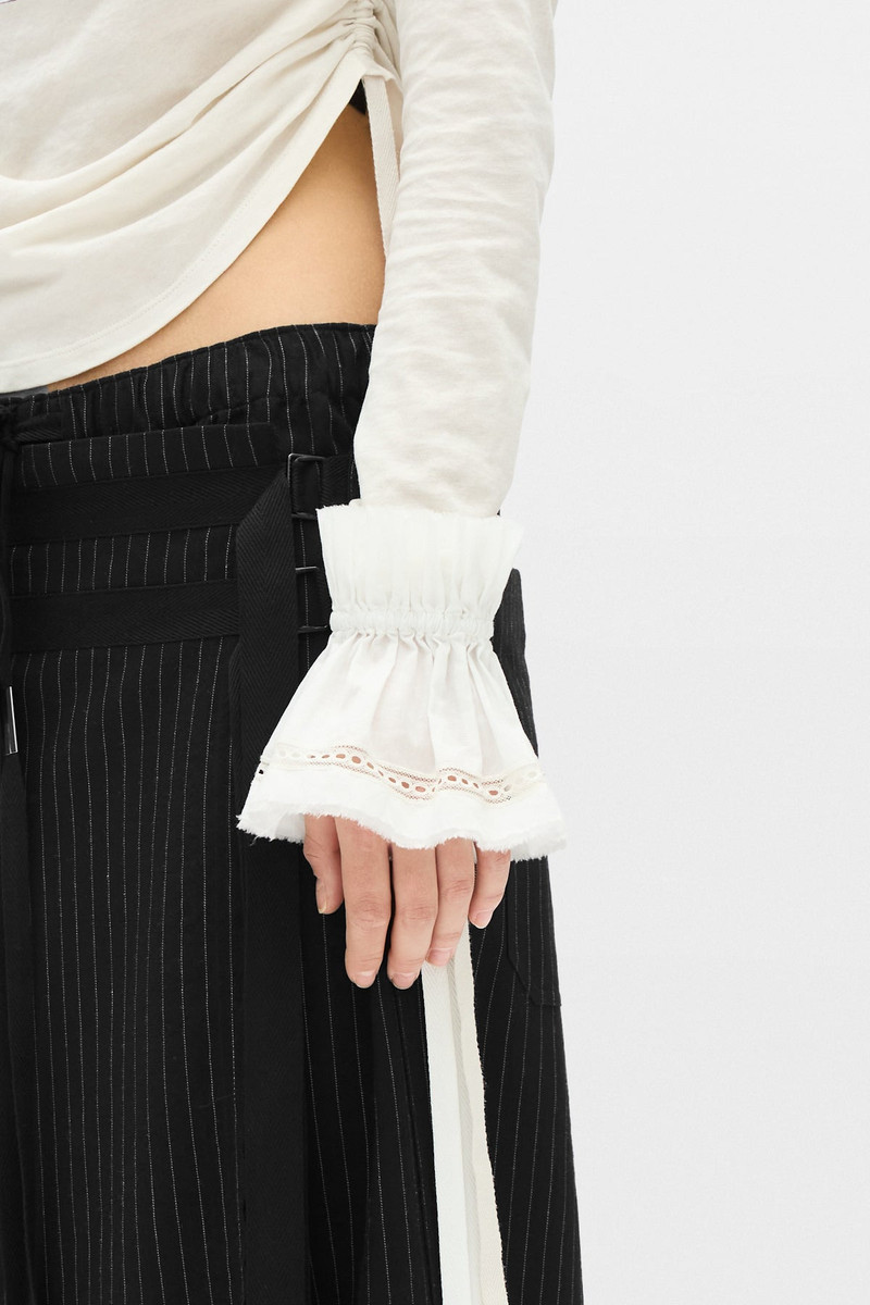 Suna Raw Edge Ruffled Cuffs 4