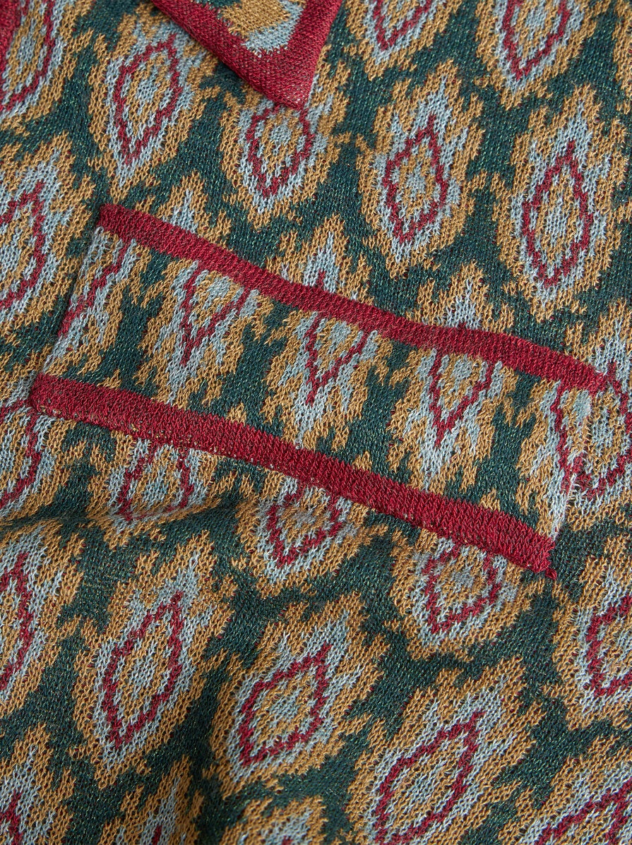 KNIT JACQUARD POLO SHIRT - 7