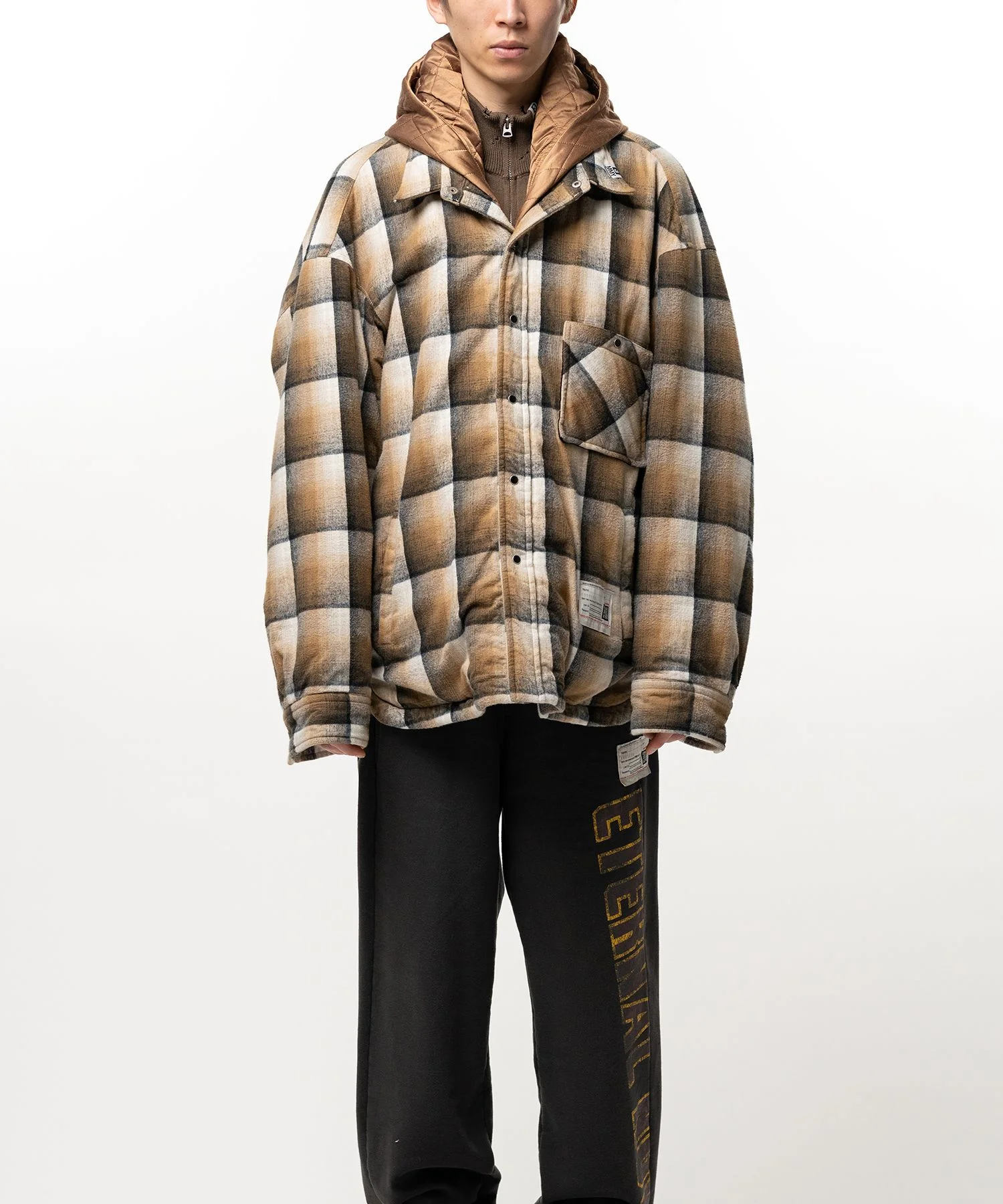 Hooded Check Shirt Jacket - 1