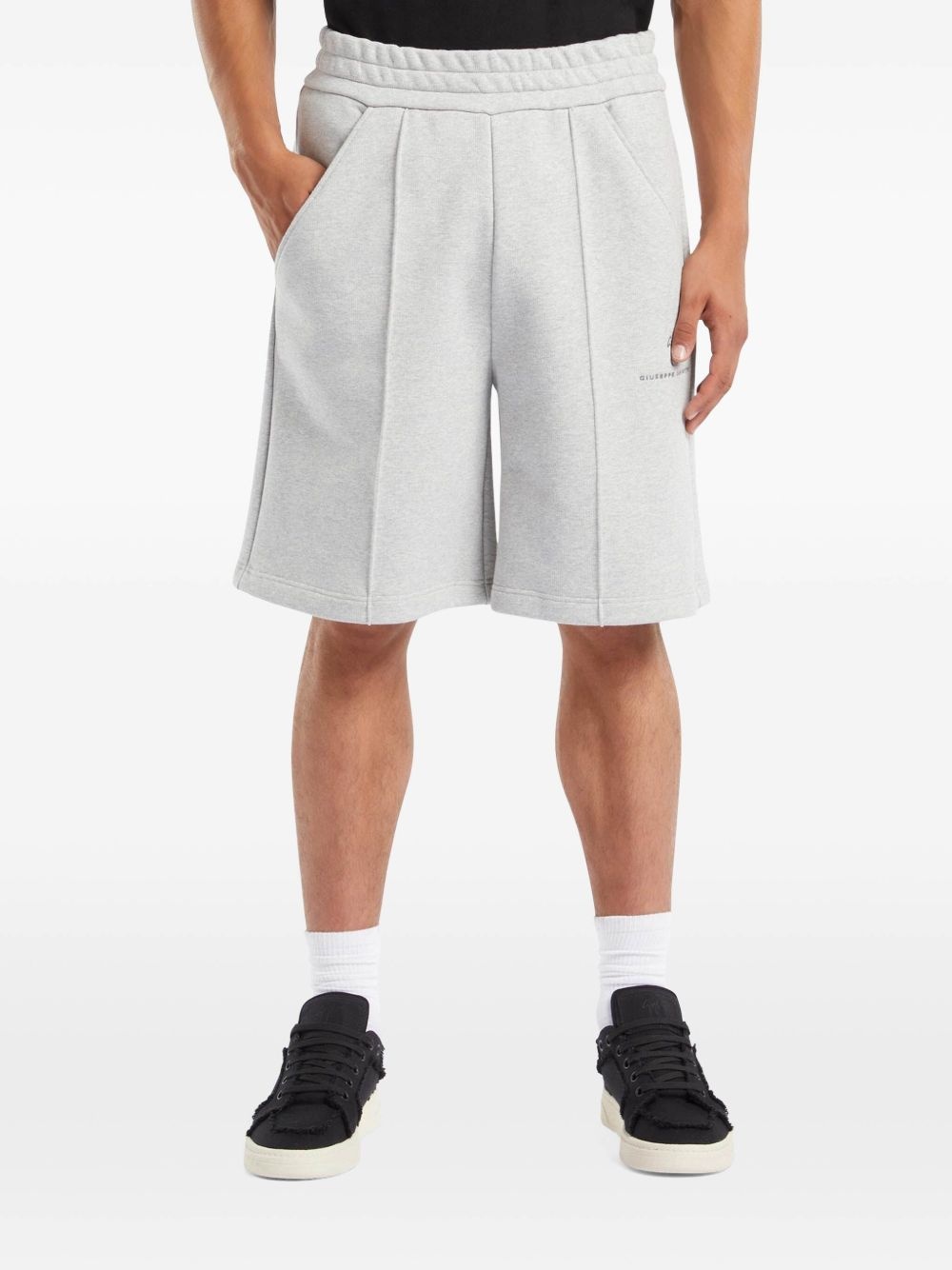 logo-embroidered shorts - 3