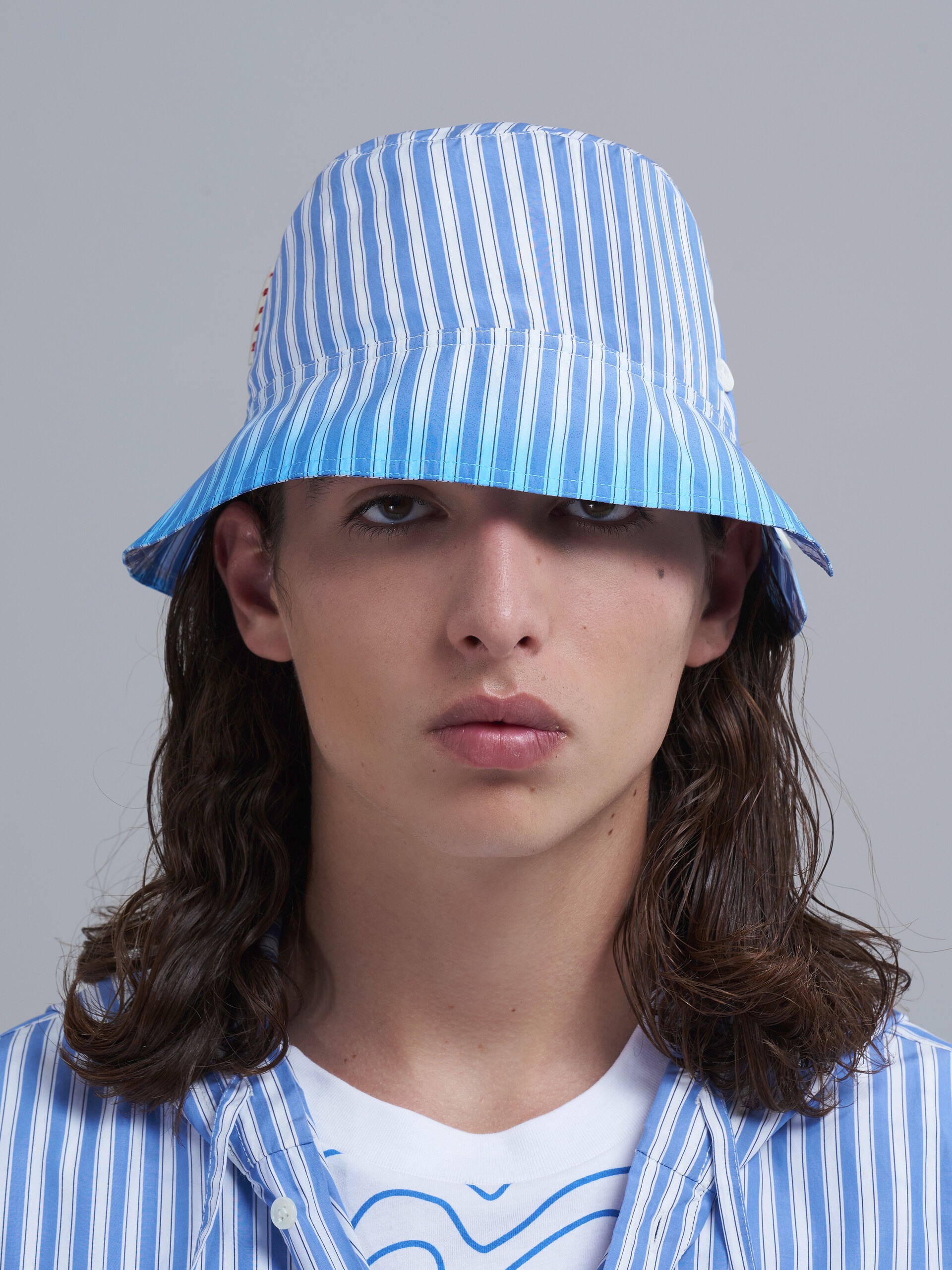 DIP-DYED POPLIN BUCKET HAT - 2