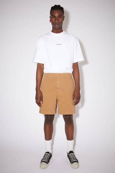 Acne Studios Cotton twill shorts - Camel brown outlook