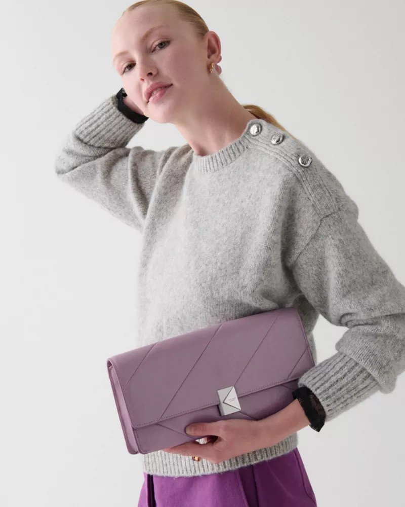 Deco Glazed Leather Soft Shoulder Bag 3