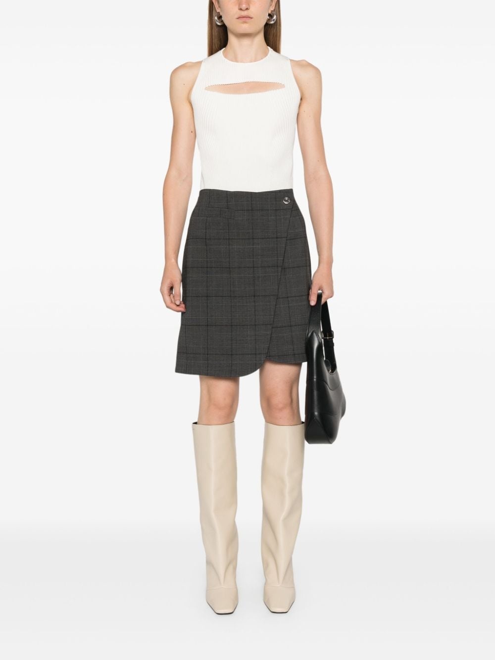 wrap mini skirt - 2