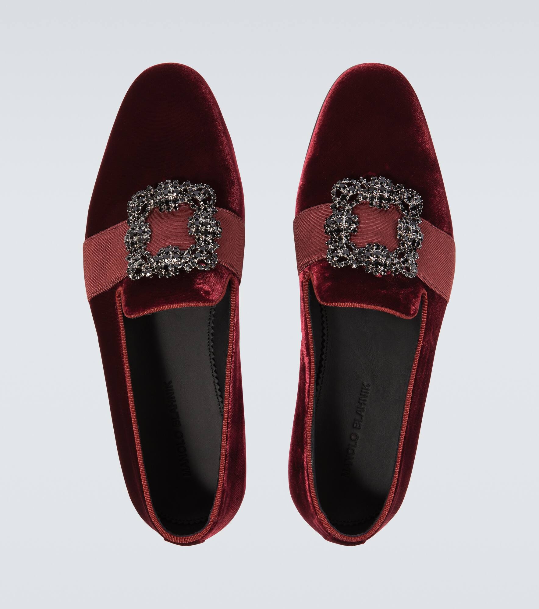 Carlton embellished velvet loafers - 4