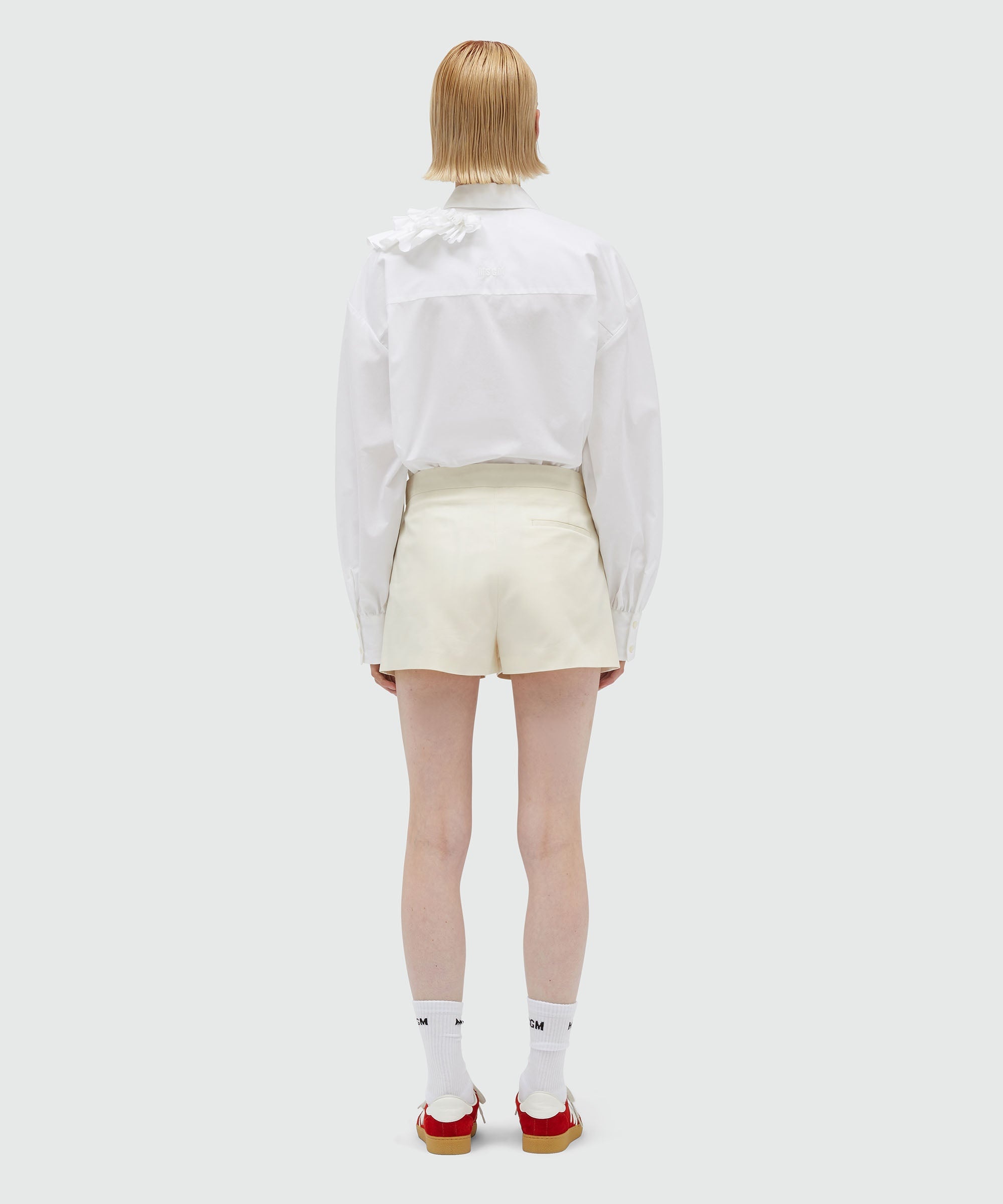 Cotton shorts with Luke Edward Hall x MSGM embroidery - 3