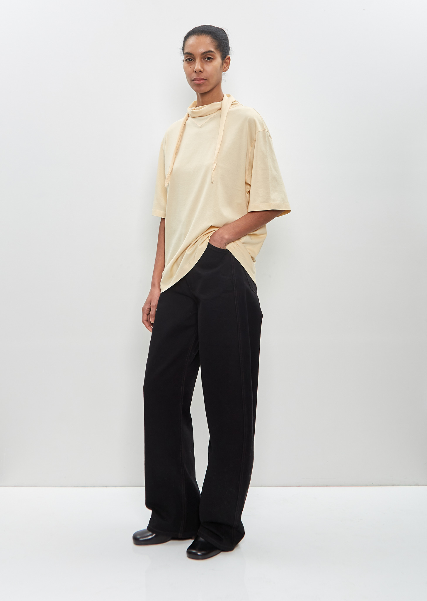 Cotton Foulard T-Shirt — Ice Apricot - 4