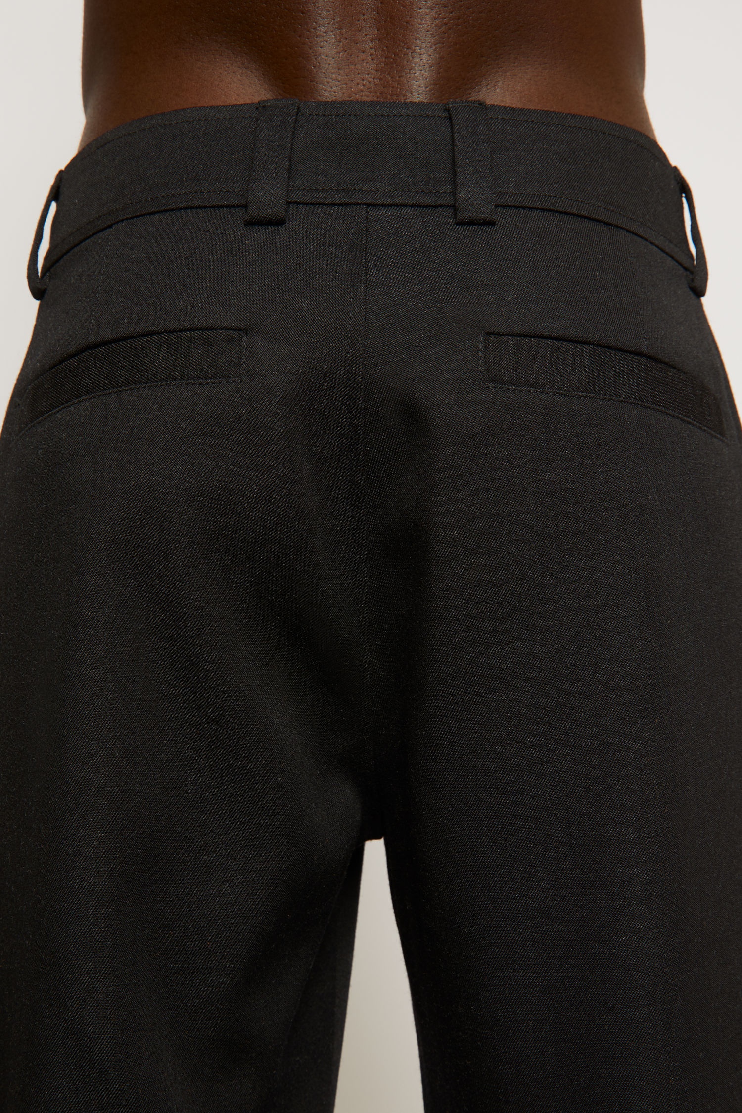 Pleated wool suit trousers black - 6