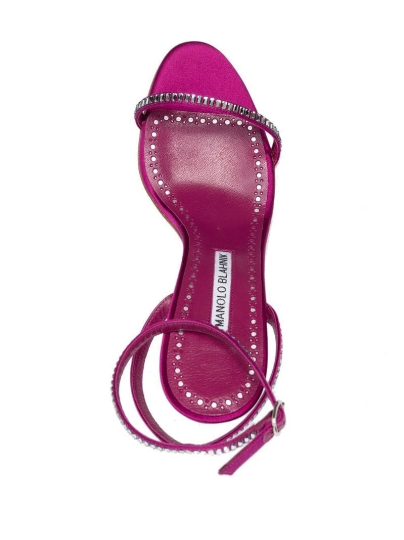 Crinastra 105mm satin strappy sandals - 4