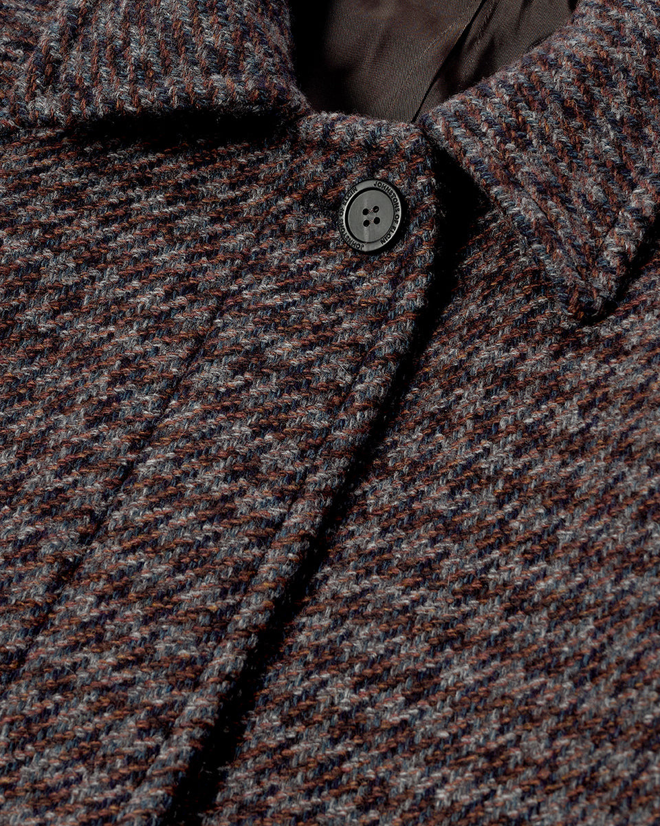 Women's Balmacaan Coat | Shale Houndstooth - 6