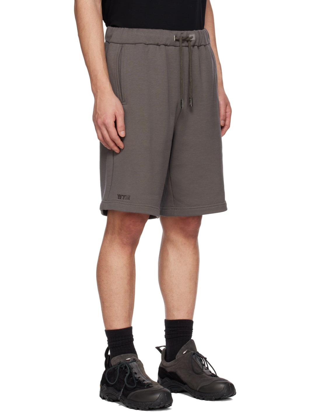 Gray Drawstring Shorts - 2