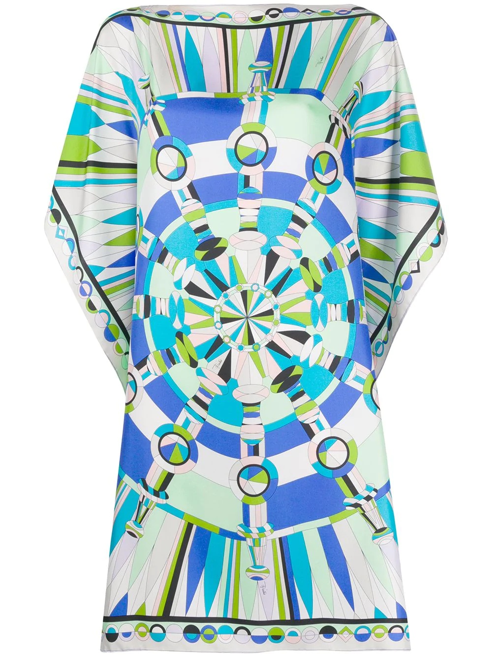 abstract print handkerchief dress - 1