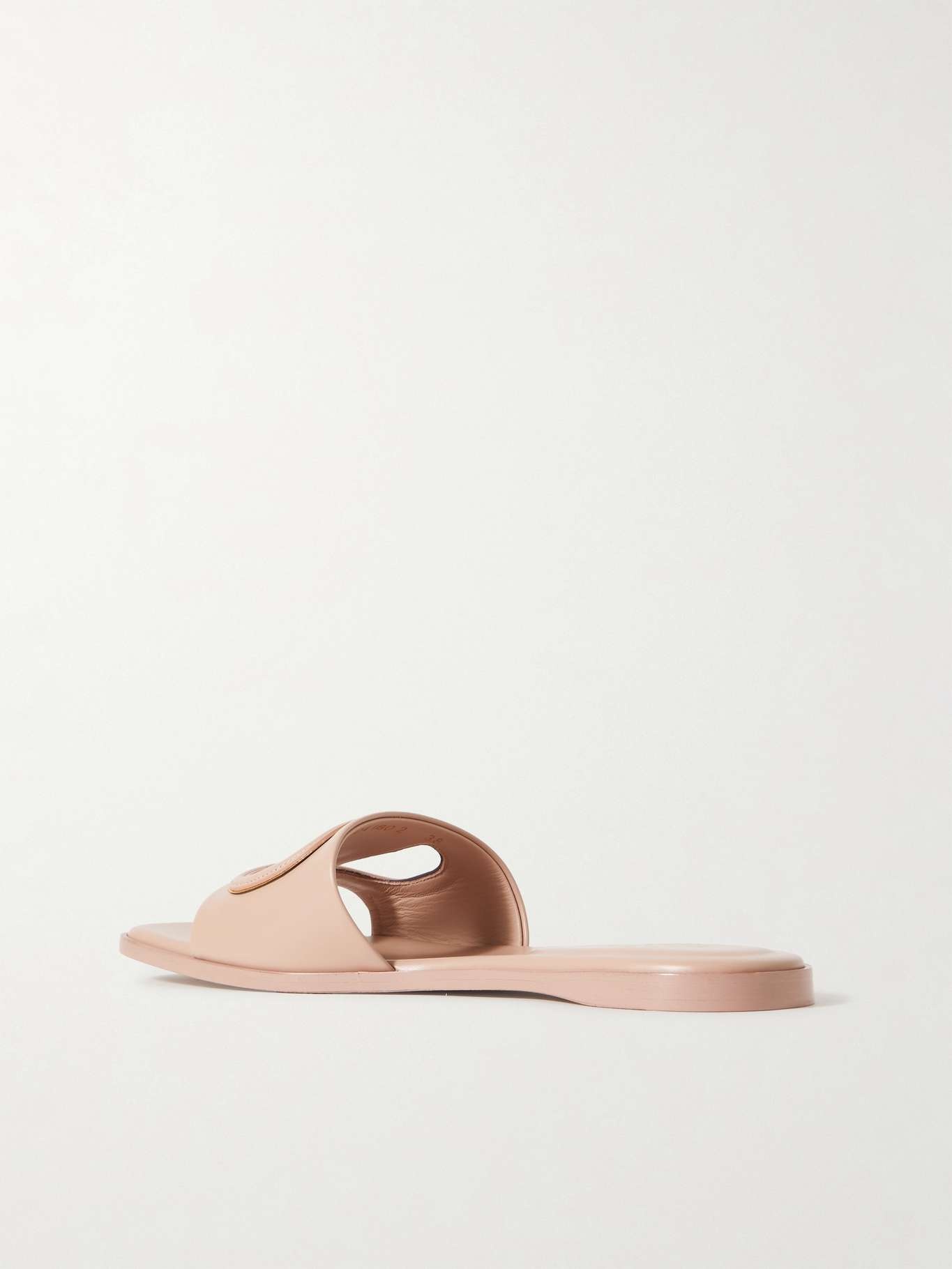 VLOGO cutout leather slides - 2