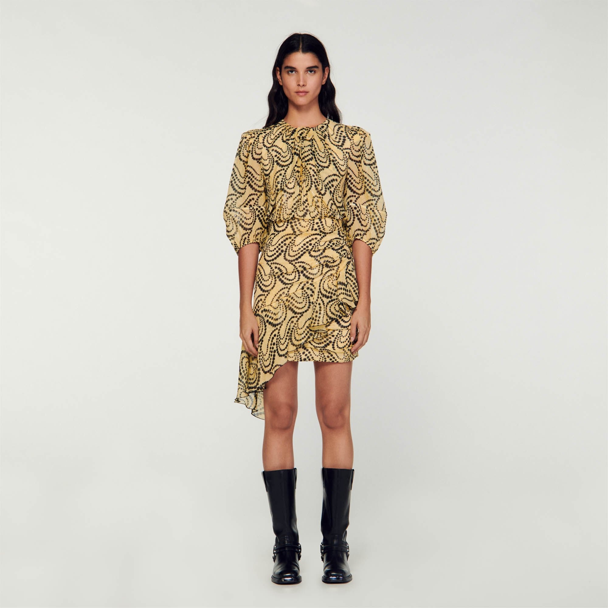 PAISLEY PRINT ASYMMETRIC DRESS - 3