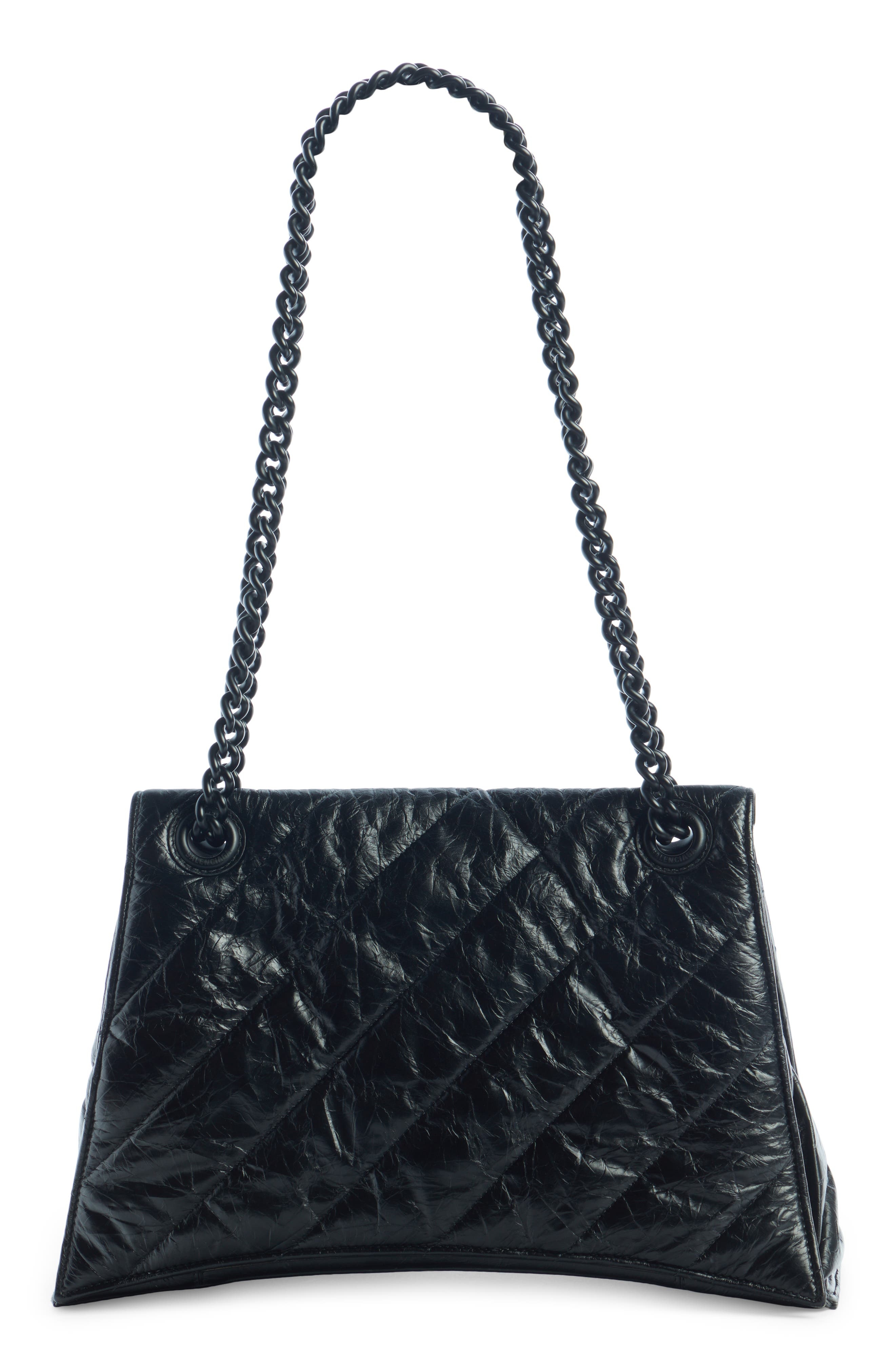Medium Crush Chain Strap Quilted Leather Shoulder Bag - 3