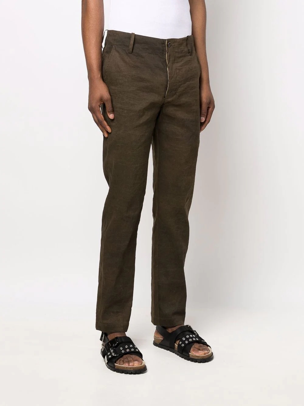 straight-leg chino trousers - 3