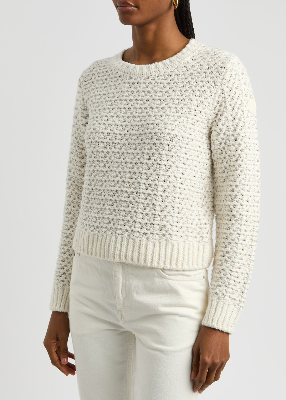 Moncler Logo Bouclé-knit Cotton-blend Jumper - 2