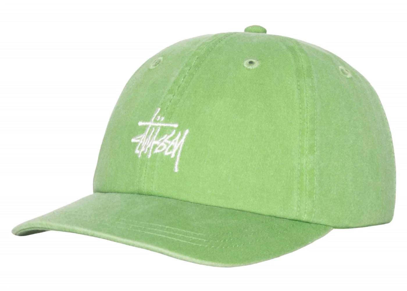 Stussy Low Profile Basic Washed Strapback Brocolli - 1