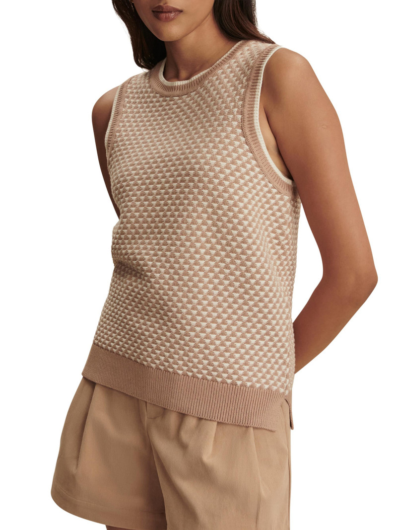 Women's Jenson Stitch Knit Cotton Tank - Light Taupe 4