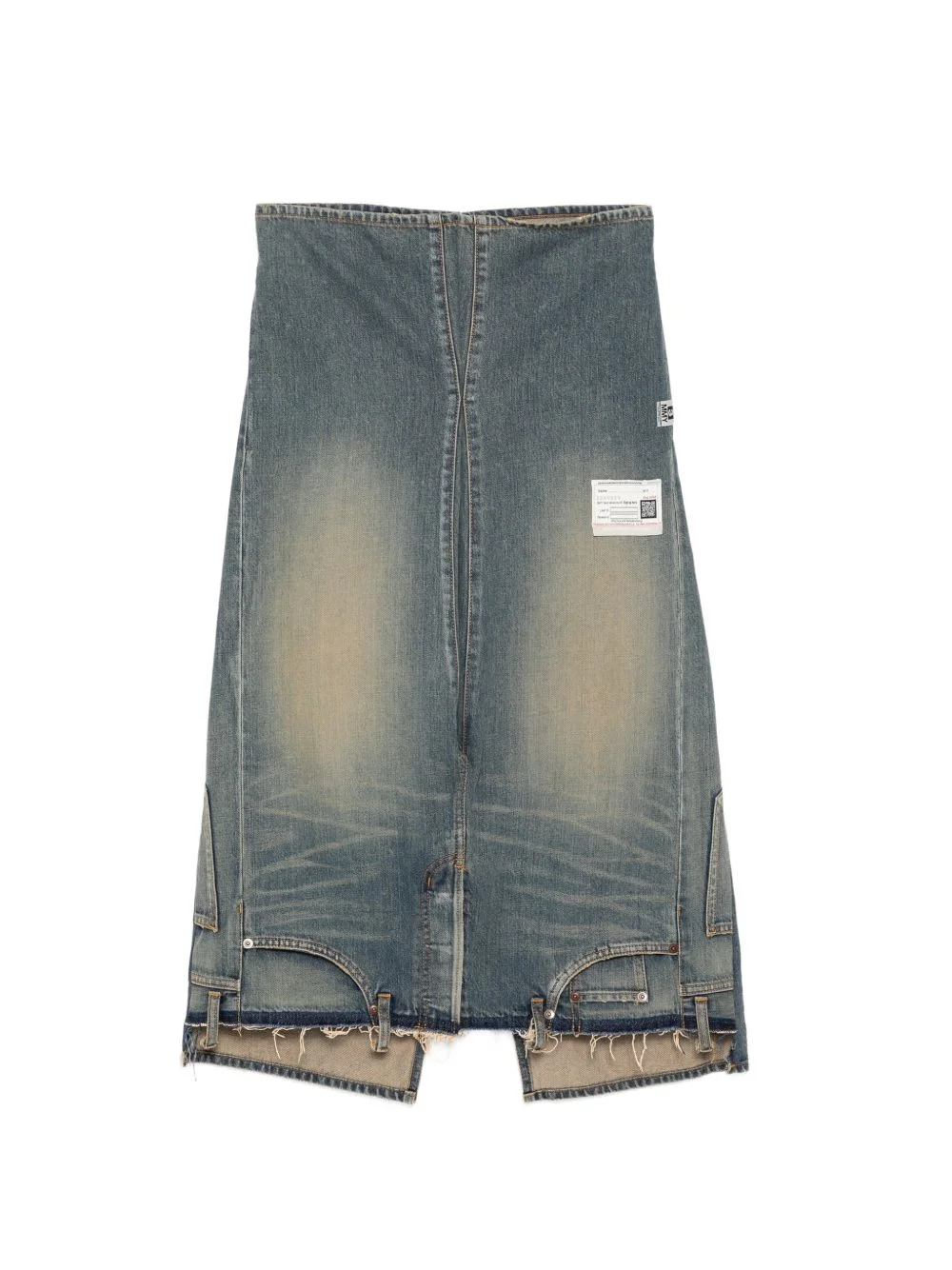 reversed frayed skirt - 1