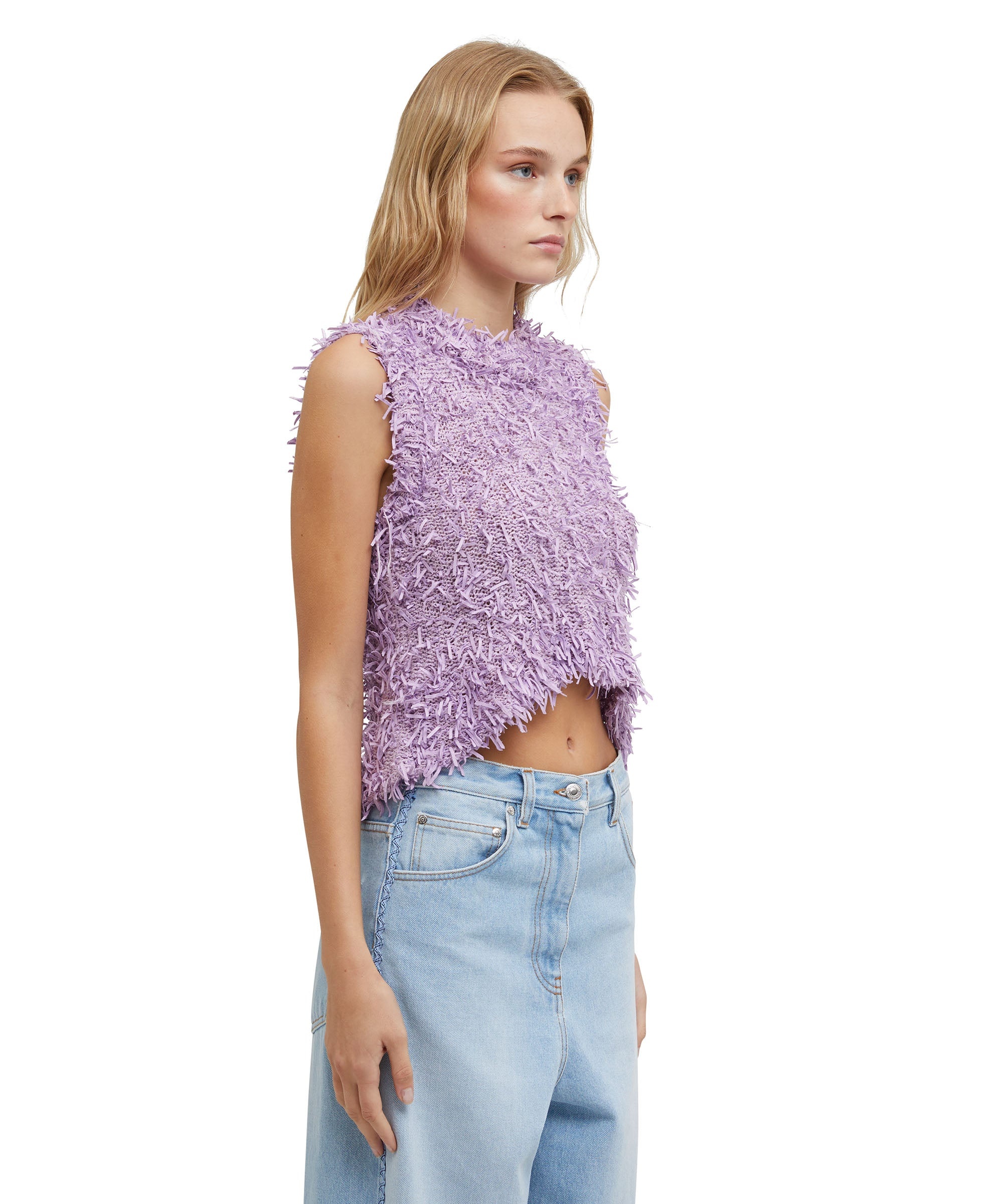 Cotton ribbon sleeveless top - 4